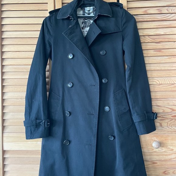 Burberry Jackets & Blazers - Burberry "The Kensington" Trench Coat  (Black, sz. 0)